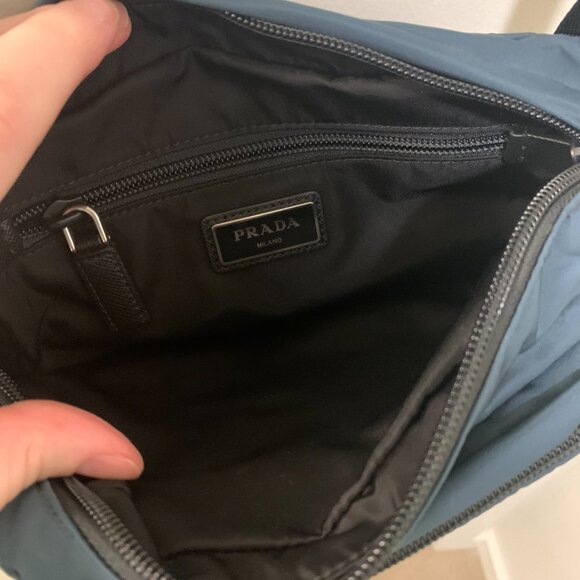 Prada Blue Tessuto Montagna Nylon Camera Bag - Picture 5 of 11